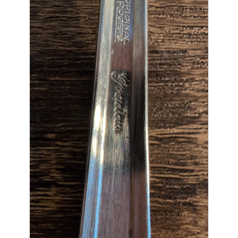Vtge Fascination Silverplate Cold Meat Serving Fork Floral Scroll Pattern 8.5" - Picture 12 of 13